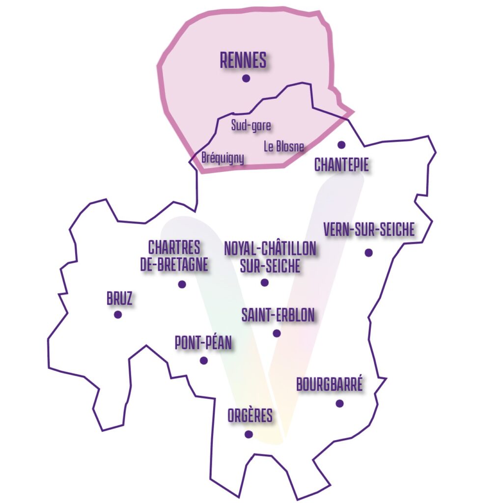 Carte de la 1ère circonscription d'Ille-et-Vilaine